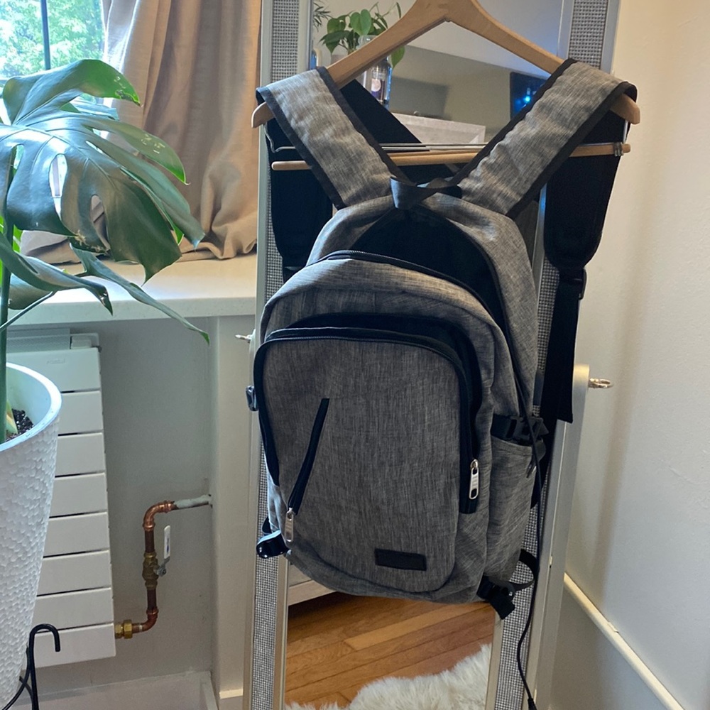 Mancro backpack with charging capability